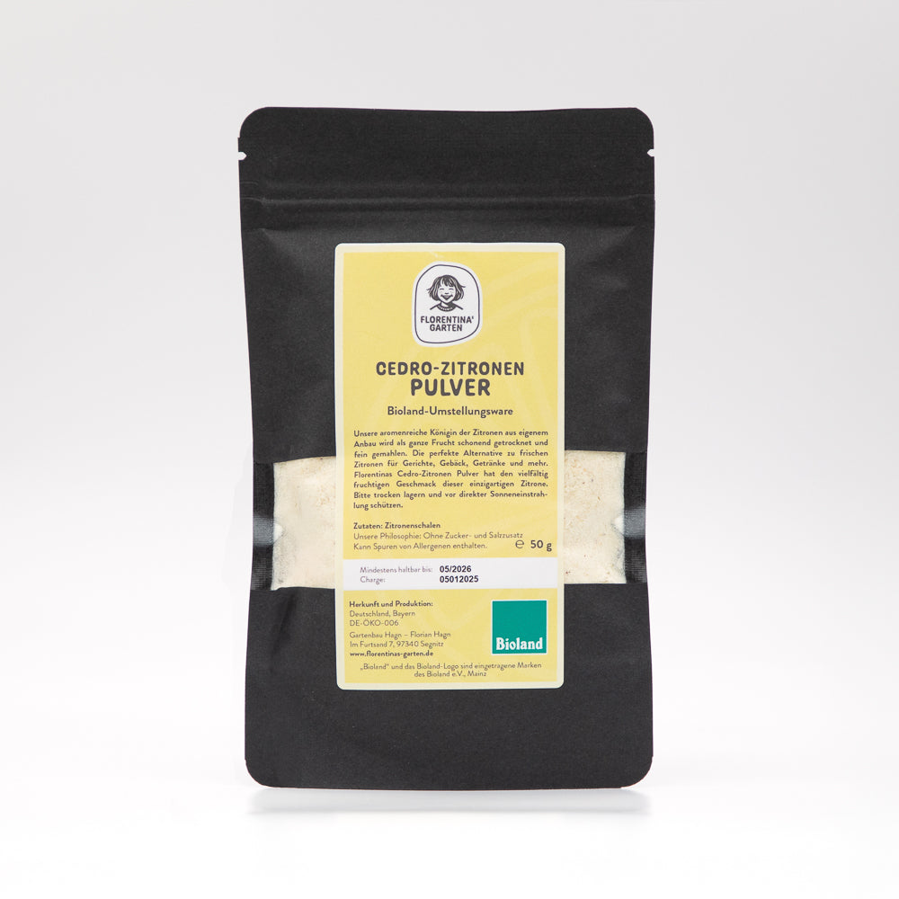 100% Cedro Zitronen Pulver | ganze Frucht | Smoothie | 40g | Bioland