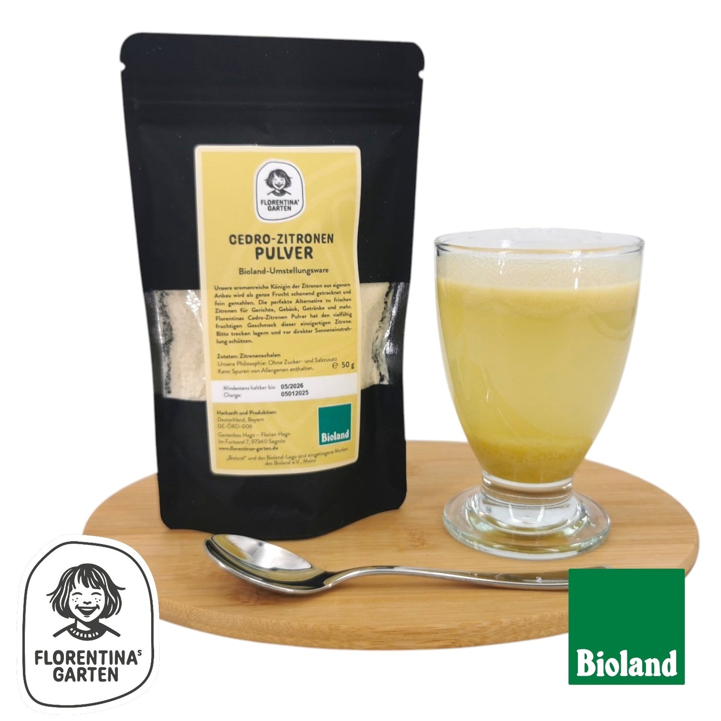 100% Cedro Zitronen Pulver | ganze Frucht | Smoothie | 40g | Bioland