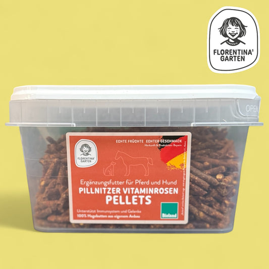Pillnitzer Vitaminrosen Pellets für Pferd & Hund | 1000 g | Bioland