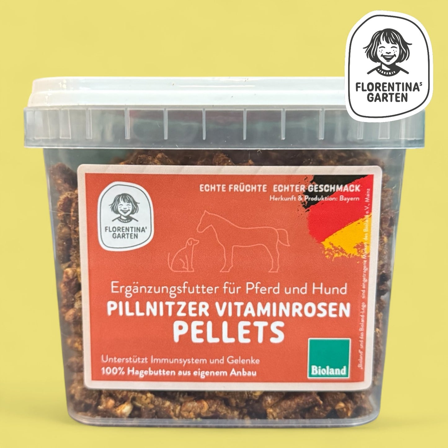 Pillnitzer Vitaminrosen Pellets für Pferd & Hund | 500 g | Bioland
