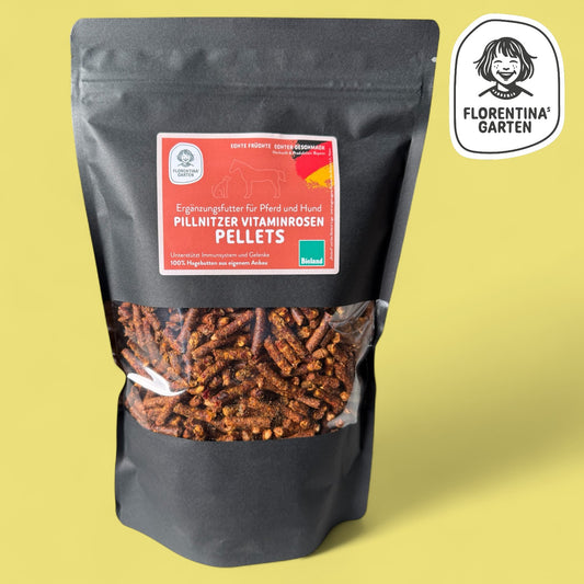 Vitaminrosen Pellets Beutel für Hund & Pferd | 500 g | Bioland Nachfüllbeutel